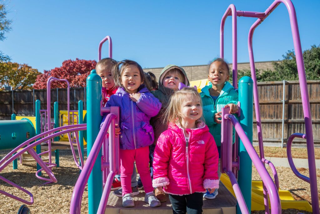 Group of kid enjoy playing in playground